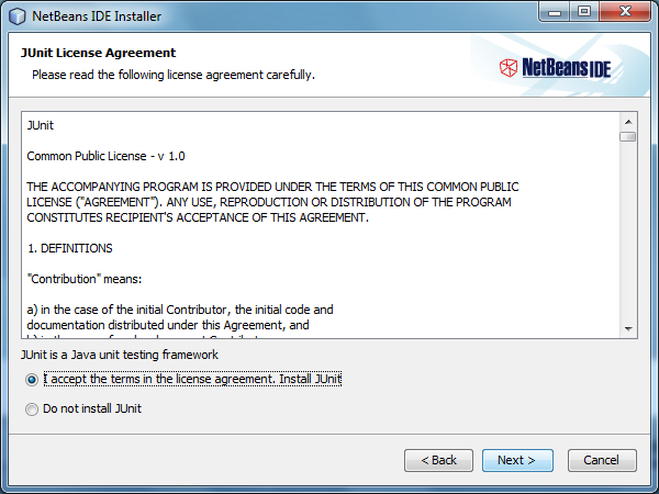 Choose the first option to install JUnit