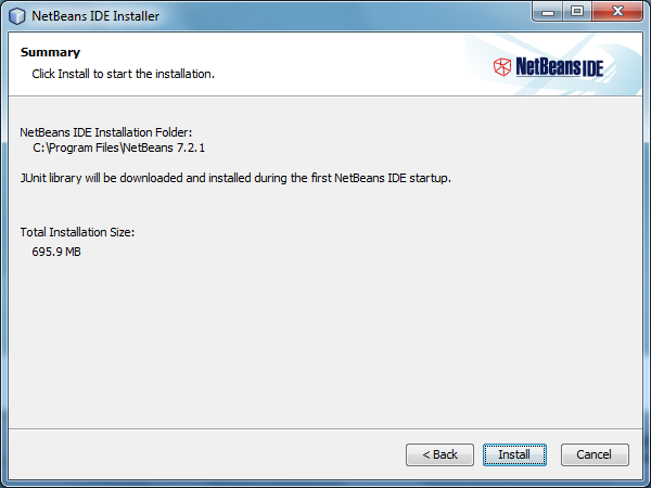 In the summary page, review everything and click Install button to start the installation.